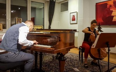 Update 16.12.2019 – Photos of the FINISSAGE and CONCERT: Sue Schlotte and Luis Berra present “Beethoven and improvisations”